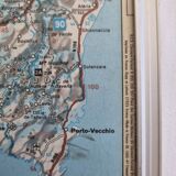 Framed vintage "Michelin" road map from the 80s, 111 cm x 100 cm