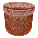 Powder box for Art Deco jewelry in pink crystal