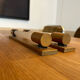 Pair of vintage modernist wall lamps copper, France 1930