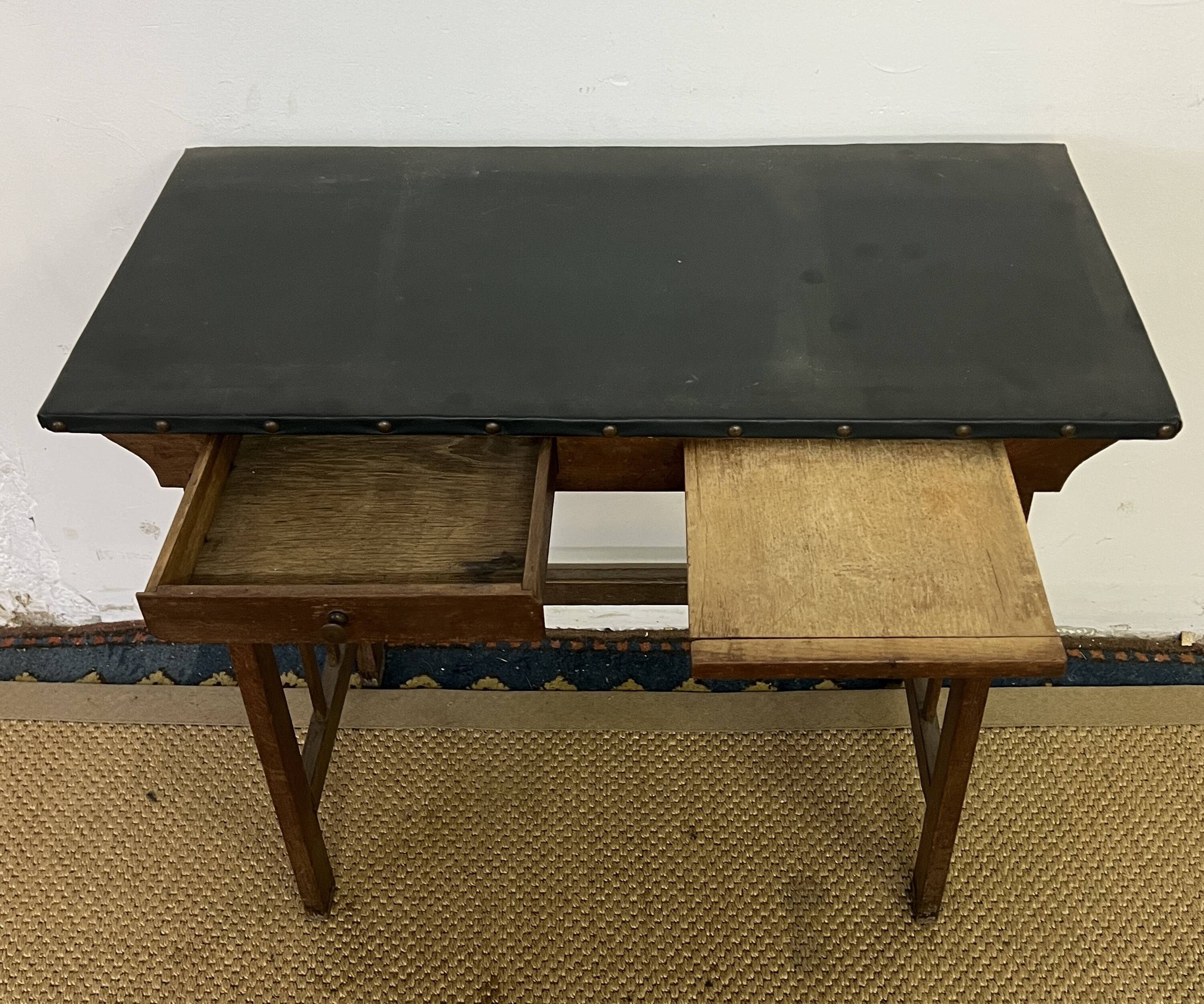 Petit bureau / table console en bois vintage