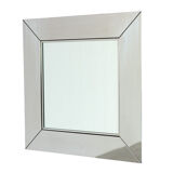 Vintage chrome mirror Cidue elementi d'arredo square 1970s Italy
