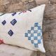 Handmade Moroccan Cushion Cover (60x40 cm) White, Kilim Rug Cushion Cover.