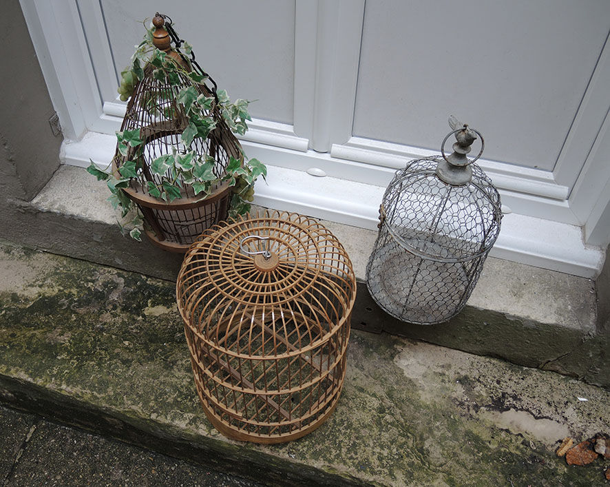 Old Decorative Rattan Bird Cage