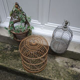 Old Decorative Rattan Bird Cage