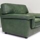 Roche Bobois lounge armchair in original green patinated leather, 1970