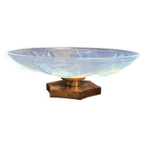 Art Deco bird bowl in opalescent glass, signed circa 1930