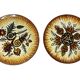 Two Quimper earthenware plates signed Fouillen circa 1960