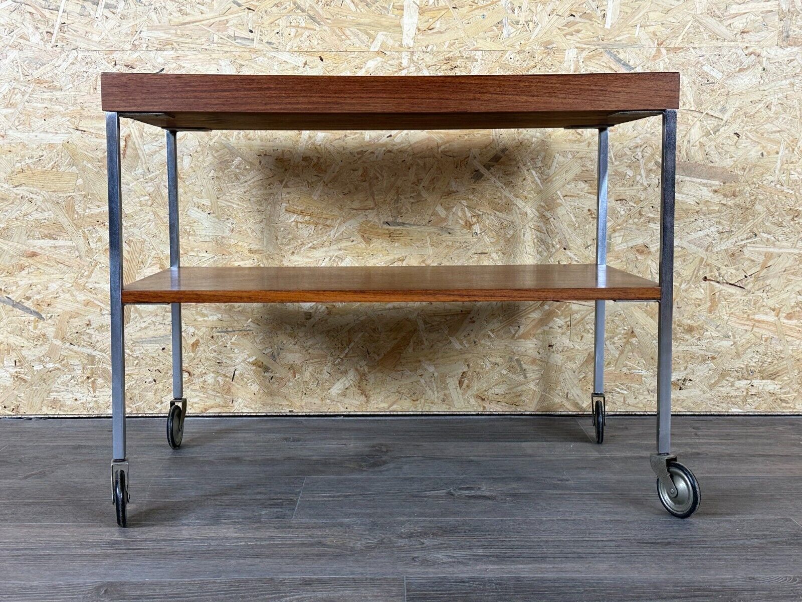 1960s 1970s serving trolley walnut teak Walter Wirz for Wilhelm Renz Design