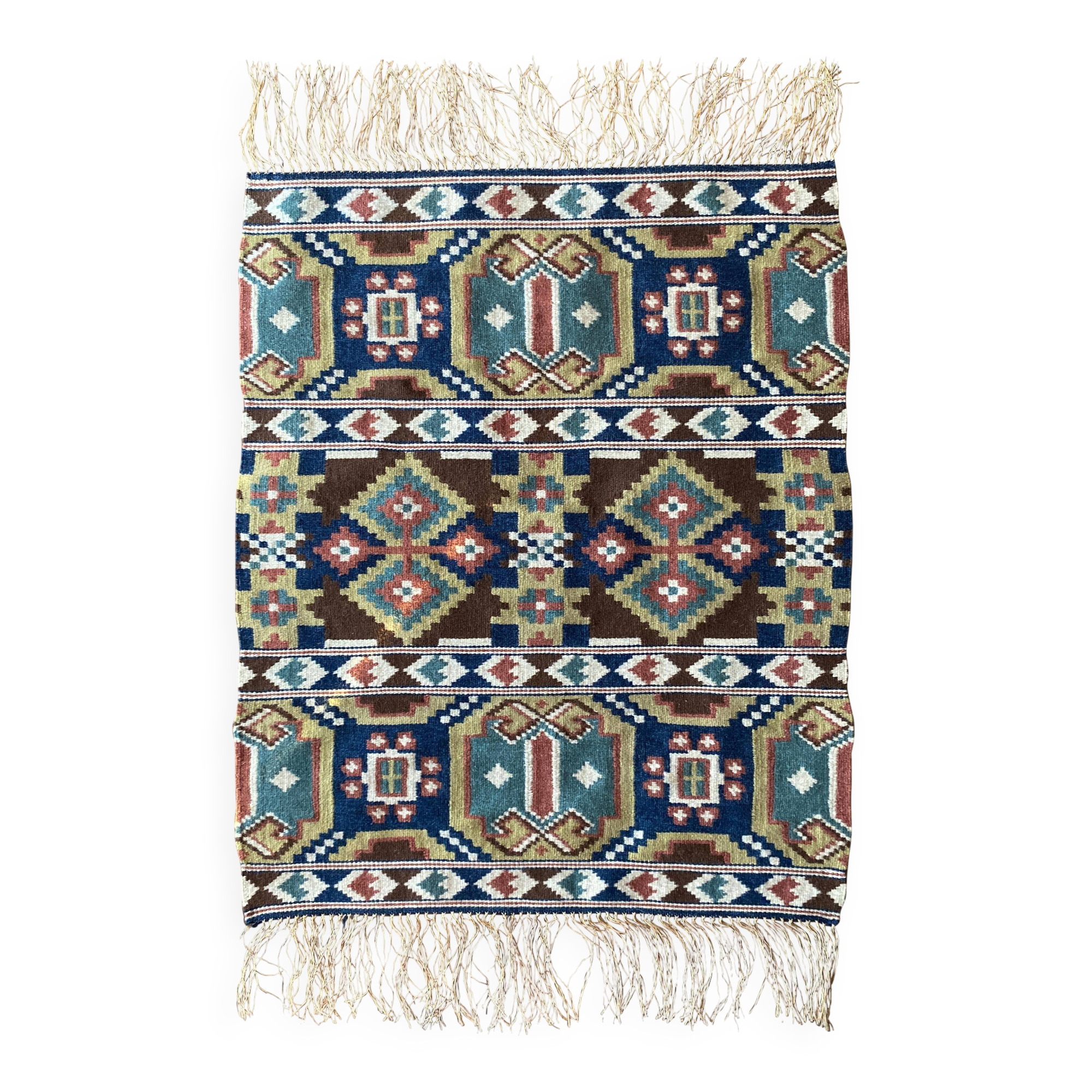 Tapisserie Röllakan artisanale suédoise, Suède, 19e siècle