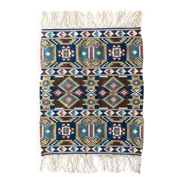 Swedish Folk Art Hand-Crafted Röllakan Tapestry, Sweden 19th Century