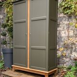 Parisian solid oak wardrobe 1960