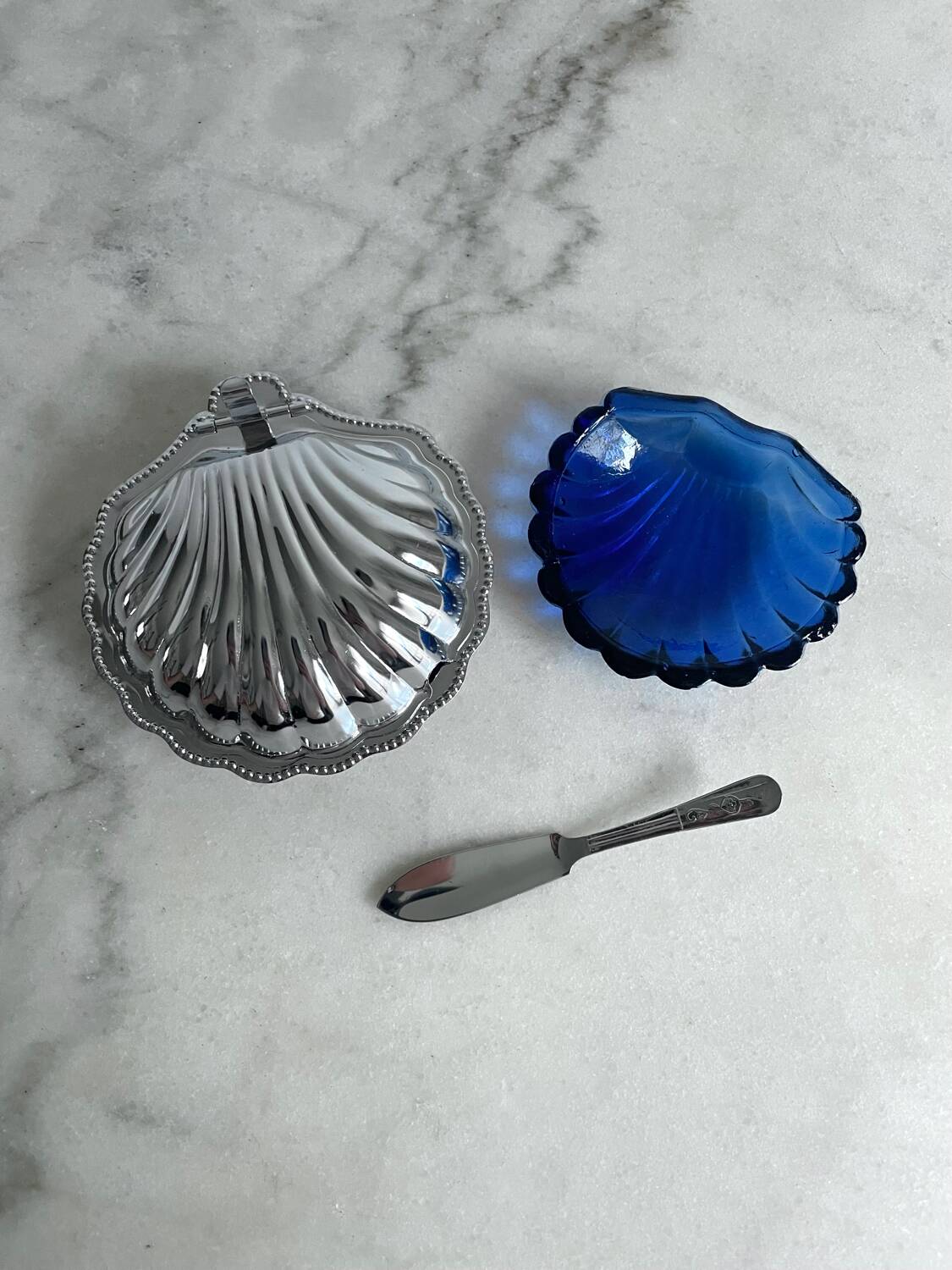 Shell butter dish