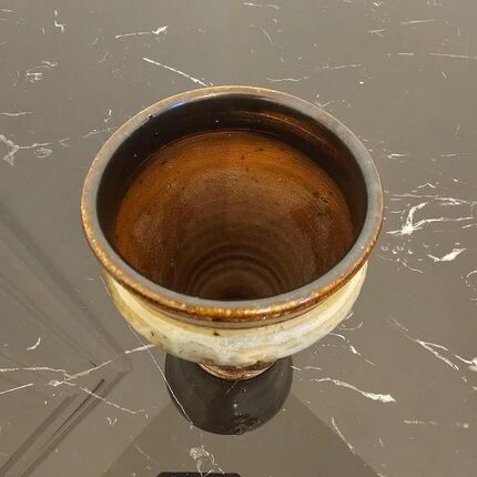 Small stoneware vase by Marcellus Aubry from Bouffioulx, Belgium.