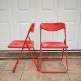 Pair of Italian folding chairs