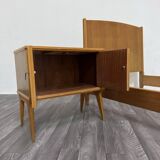 Single Bed and Nightstand attributed to Gio Ponti, 1940s, Set of 2