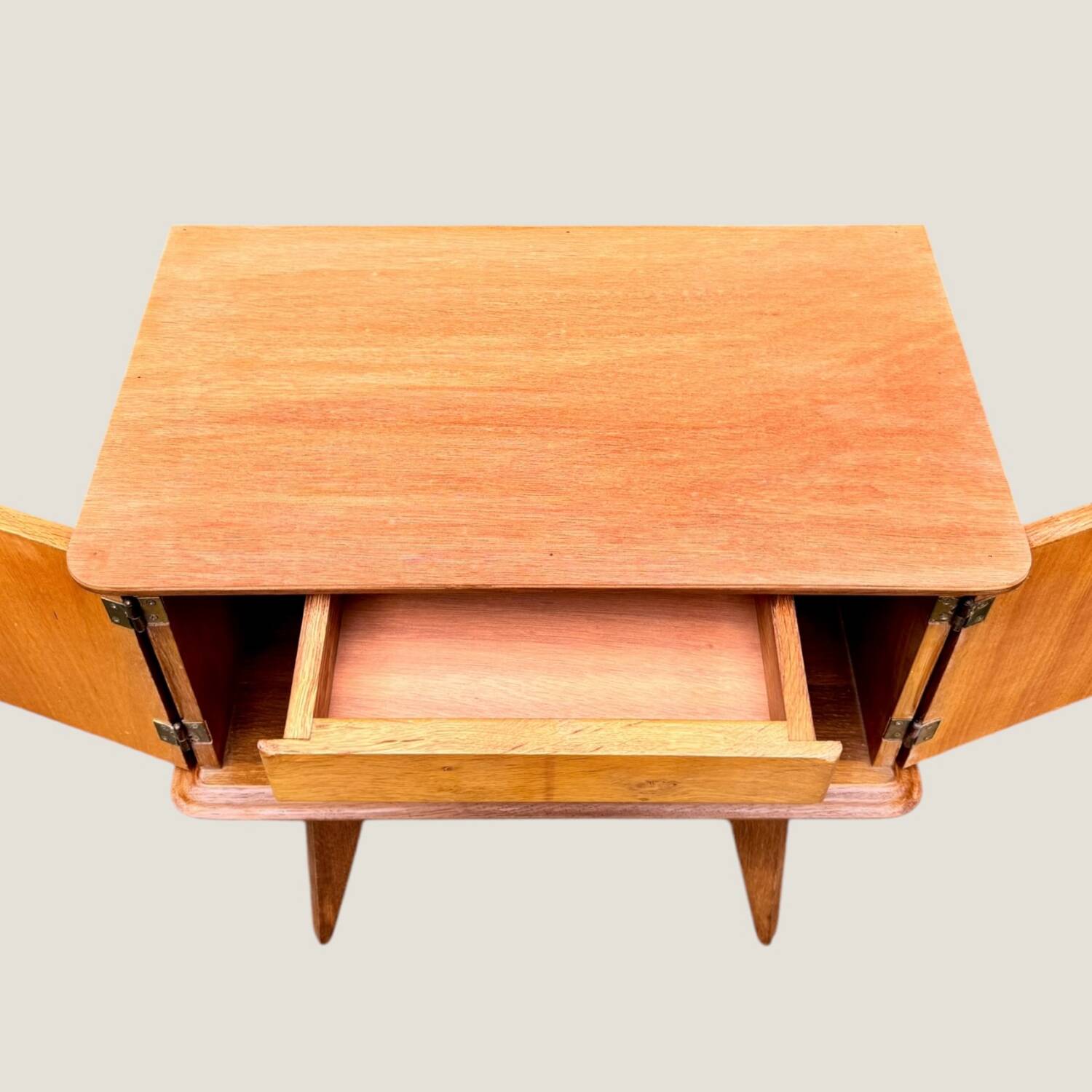 Two renovated vintage bedside tables