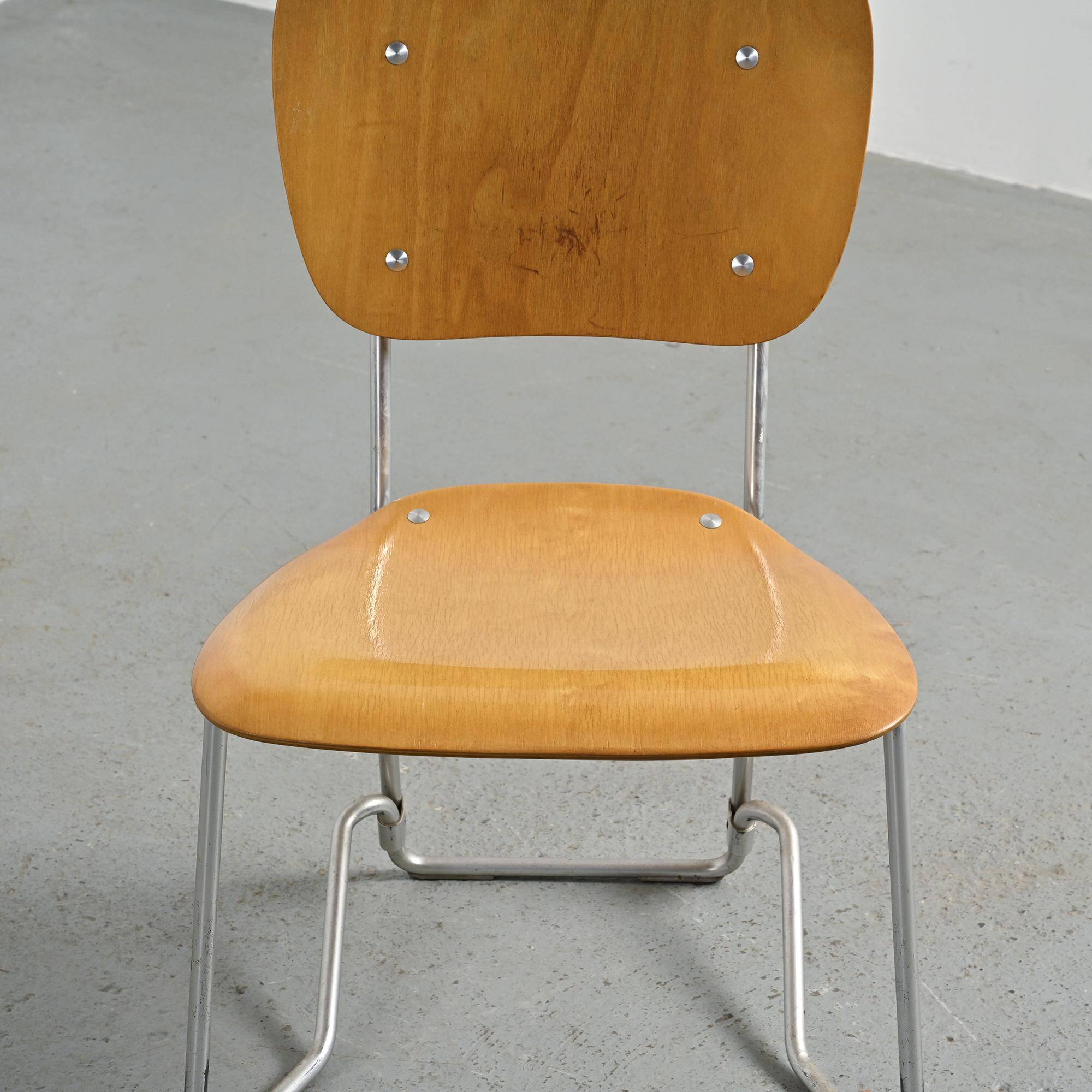 Set of 6 Alu-Flex chairs by Armin Wirth, circa 1965.