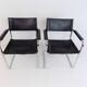 Matteo grassi mg5 set of 2 leather cantilever chairs