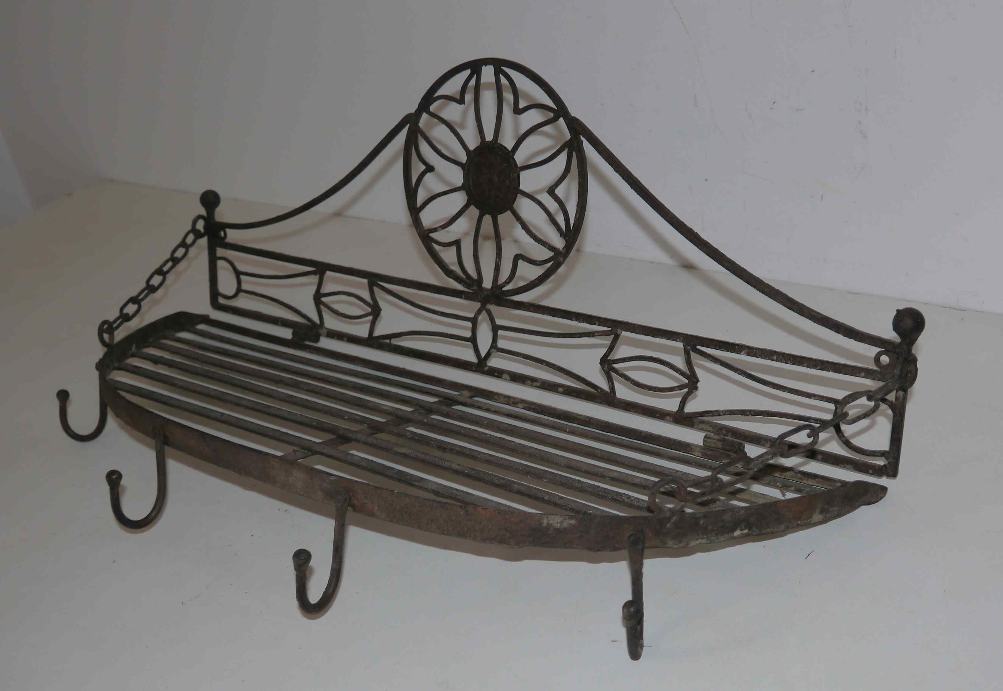 Old metal bakery shelf 30's years