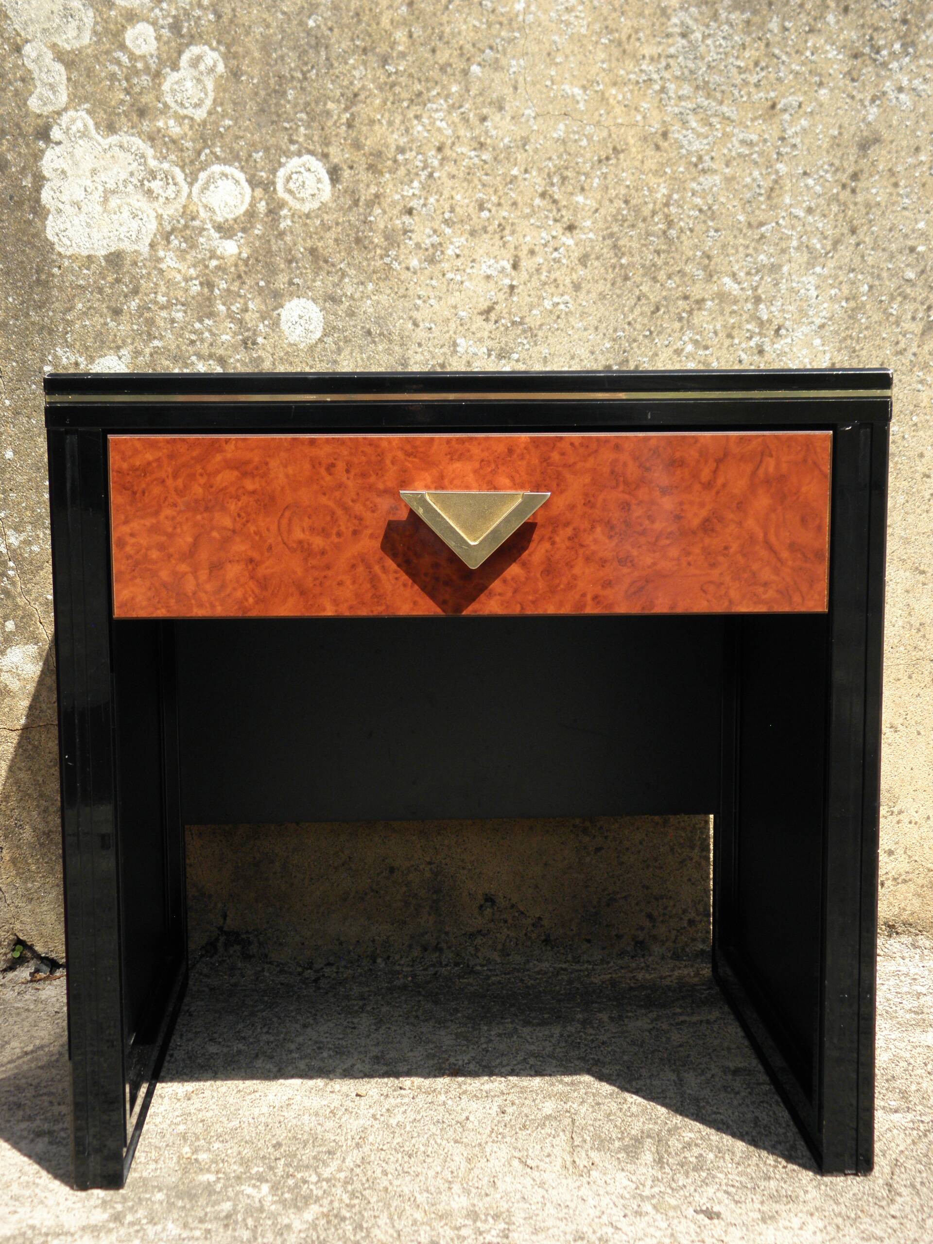 Headboard and bedside tables Pierre Vandel 1980