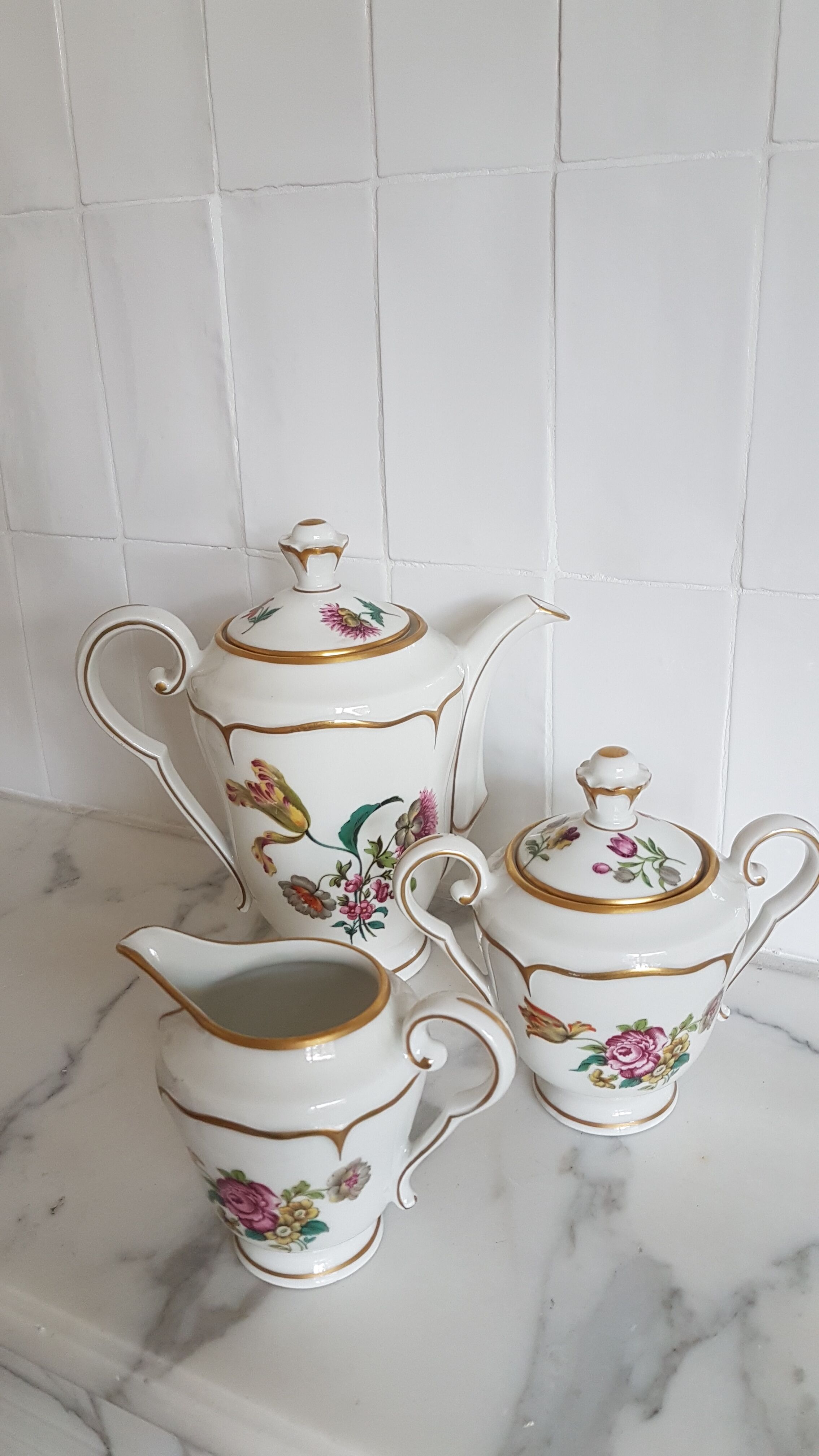 Fine porcelain tea service