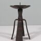 Hand forged vintage and brutalist candlestick