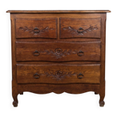 Rustic oak chest of drawers