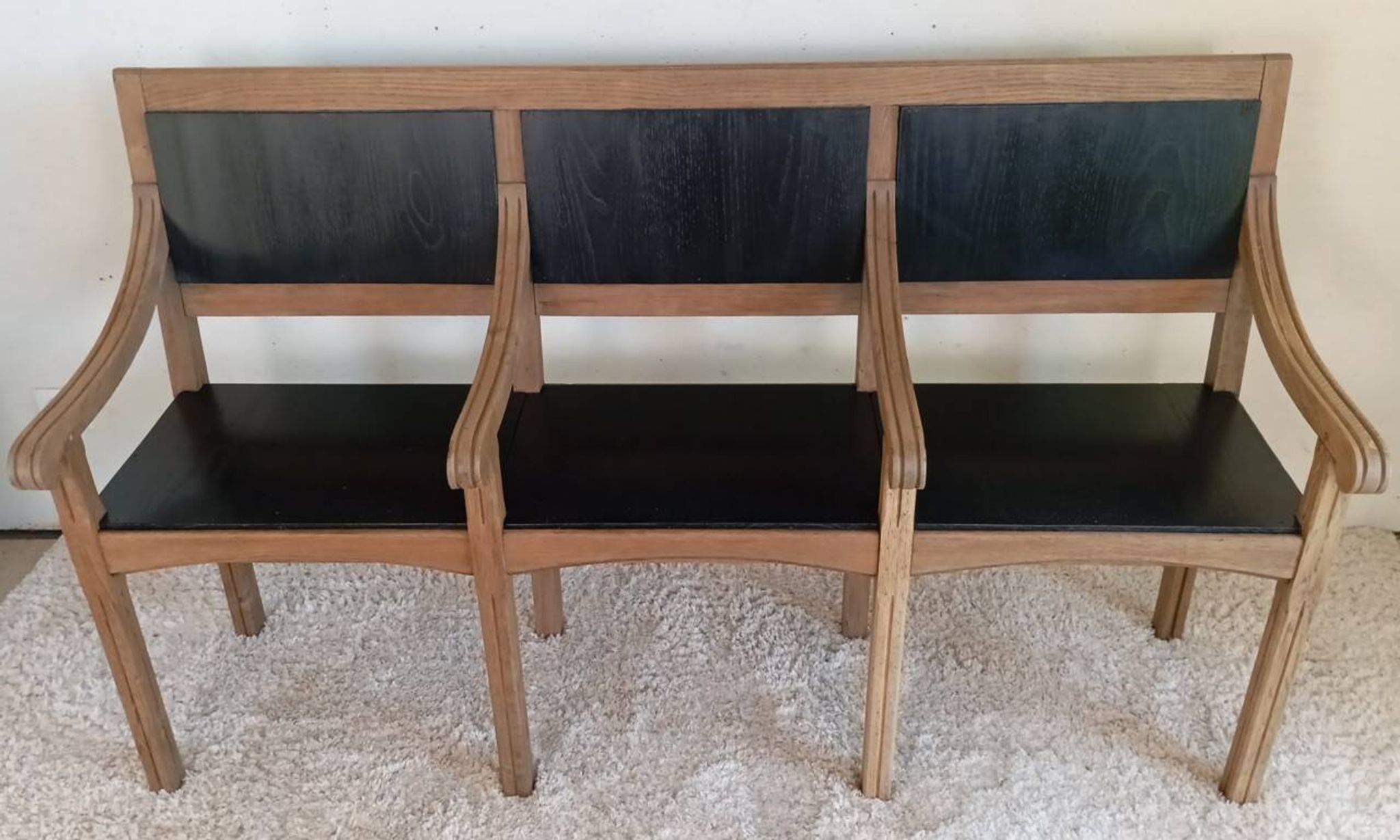 Banquette début XXème en chêne massif