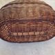 Panier ancien en osier tressé