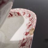 Iron earth gravy boat Moulin des Loups and Hamage Nord, red mulberry