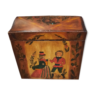 Chest painted with characters