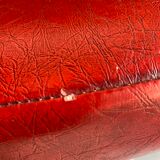 Red armchair 60s in skai