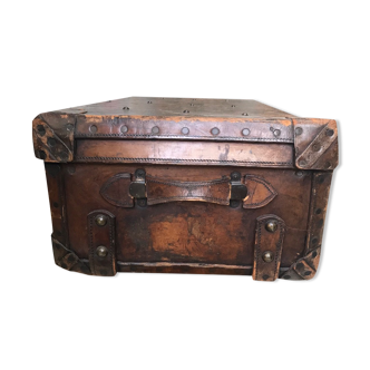 antique leather suitcase