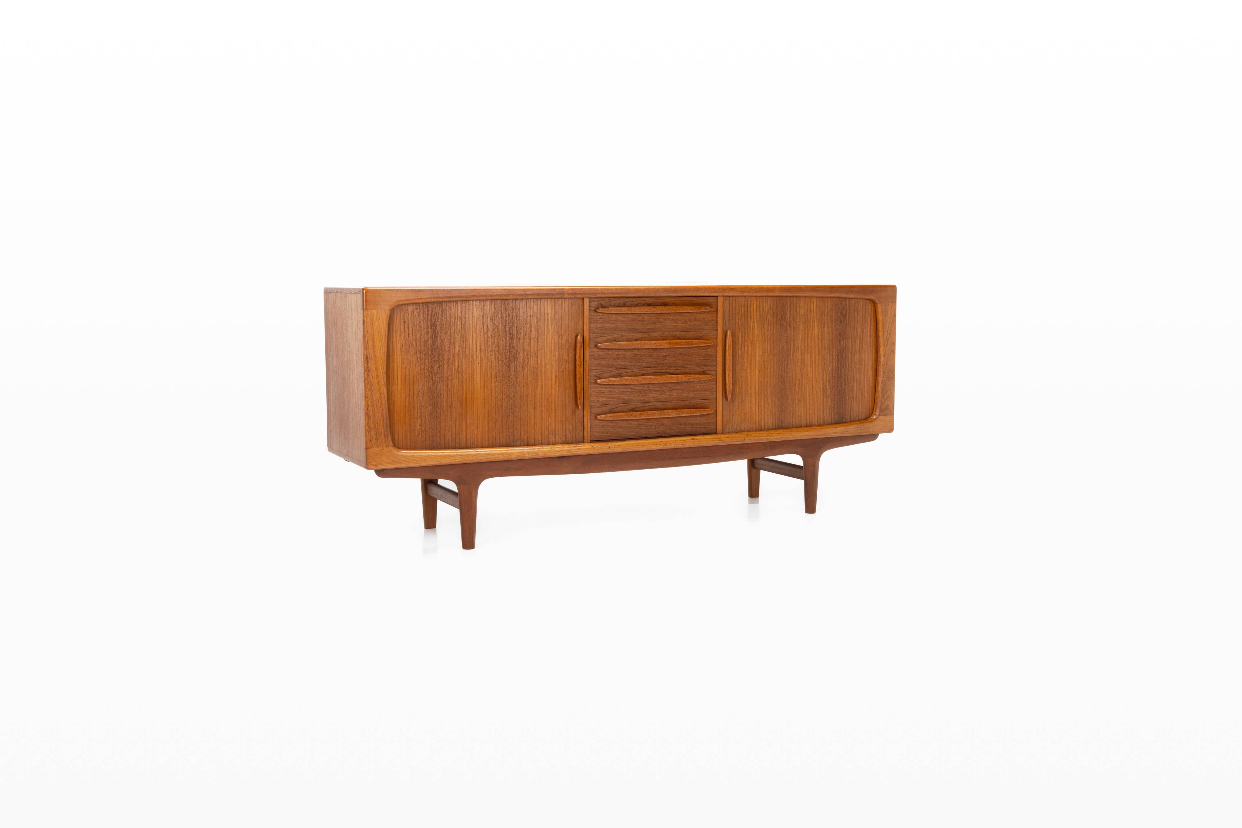 Tambour door sideboard by Johannes Andersen for C.F.C. Silkeborg, Denmark 1960s