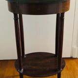 Pedestal table on marble