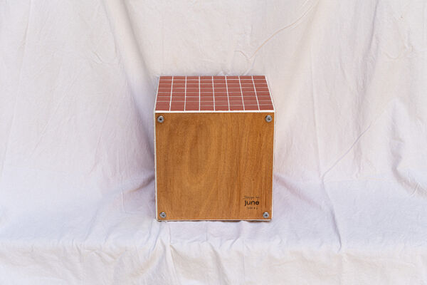 Cube terracotta table d'appoint 33 x 33 cm