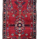Traditional Red Persian Runner Rug Handwoven Oriental Floral Runner Carpet- 110x300cm