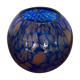 Blue vase in copper spotted glass
