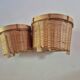 set of 2 flower pot covers made of new vintage bamboo rattan