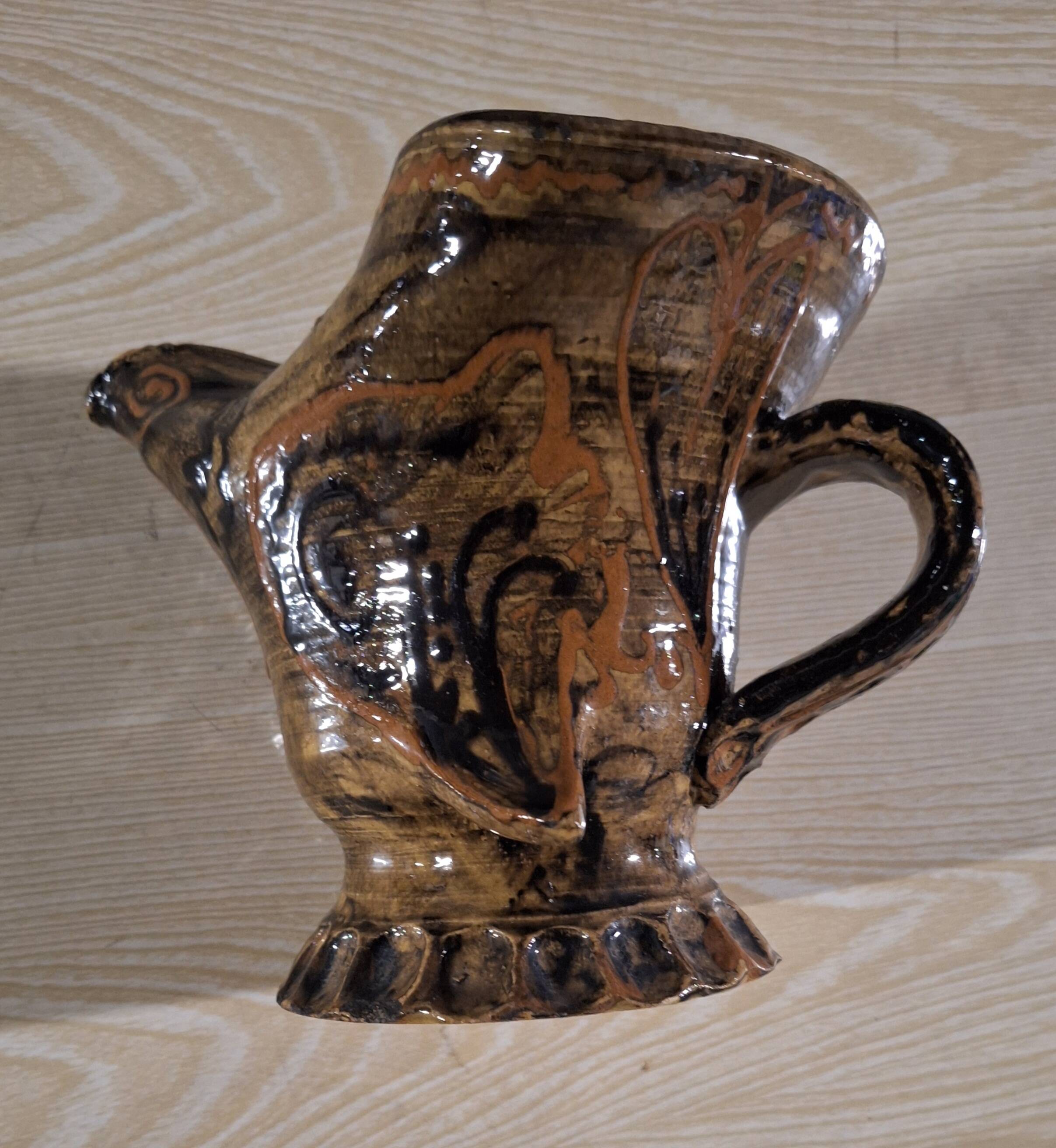 Pichet Zoomorphe signé L Risse. Pièce unique 1962