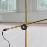 Mid-century modern table lamp in brass and walnut, rare by Einar Bäckström, Sweden.