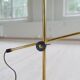 Mid-century modern table lamp in brass and walnut, rare by Einar Bäckström, Sweden.