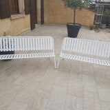 Pair of foldable 70s garden benches