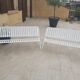 Pair of foldable 70s garden benches