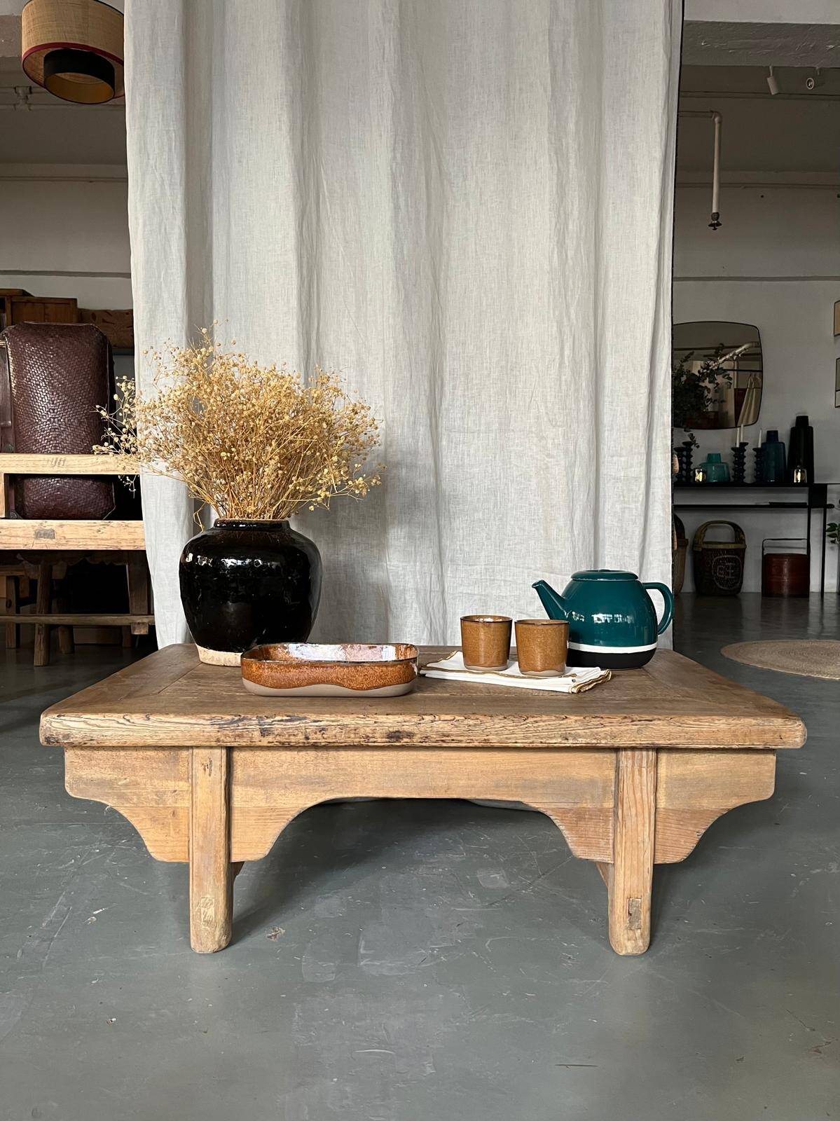 Antique Elm Wood Coffee Table