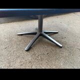 Table basse en chêne Shou Sugi Ban et piètement en étoile en aluminium