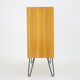 1970s birch/glass cabinet, czechoslovakia