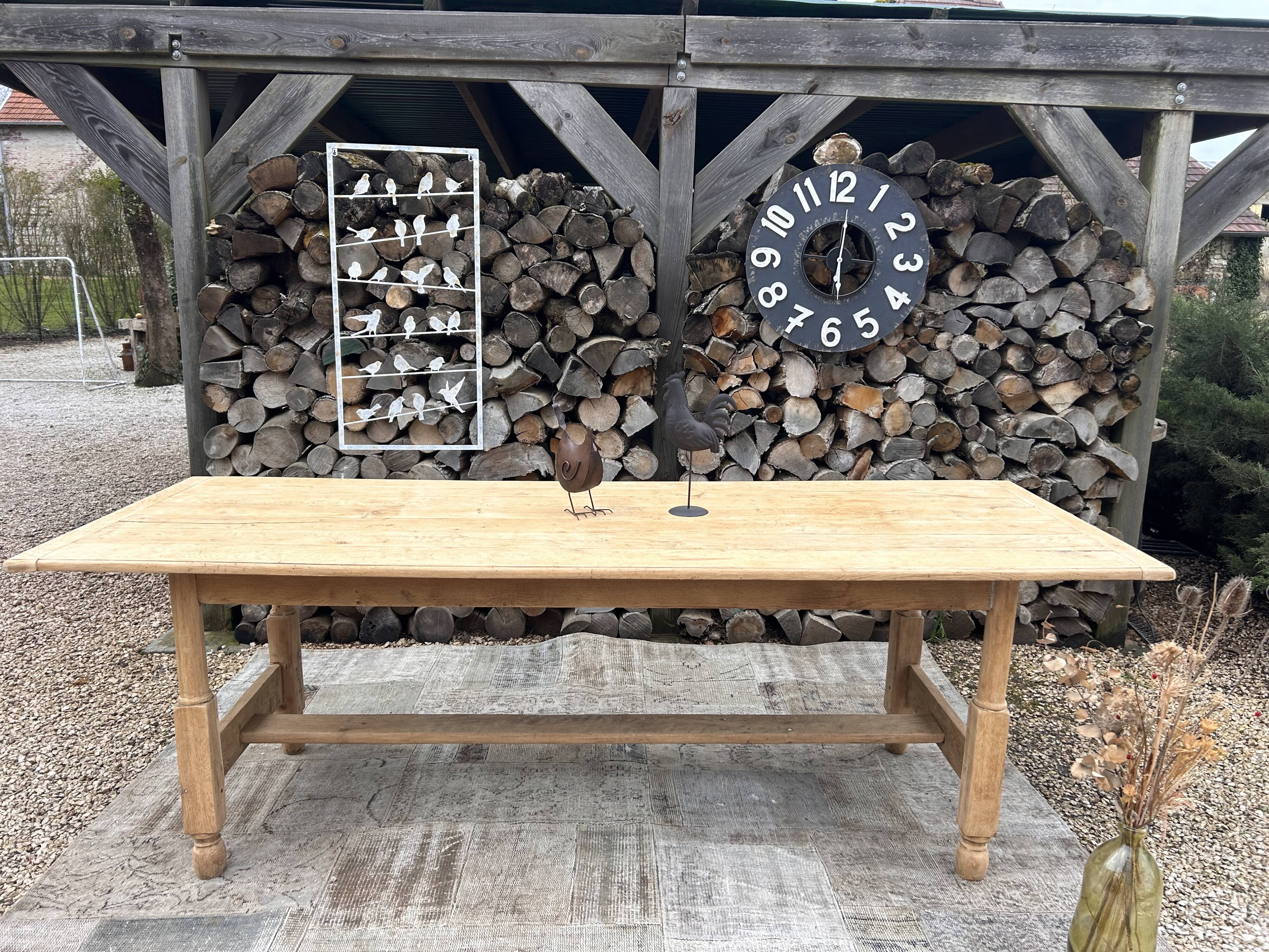Solid oak farmhouse table 233cm