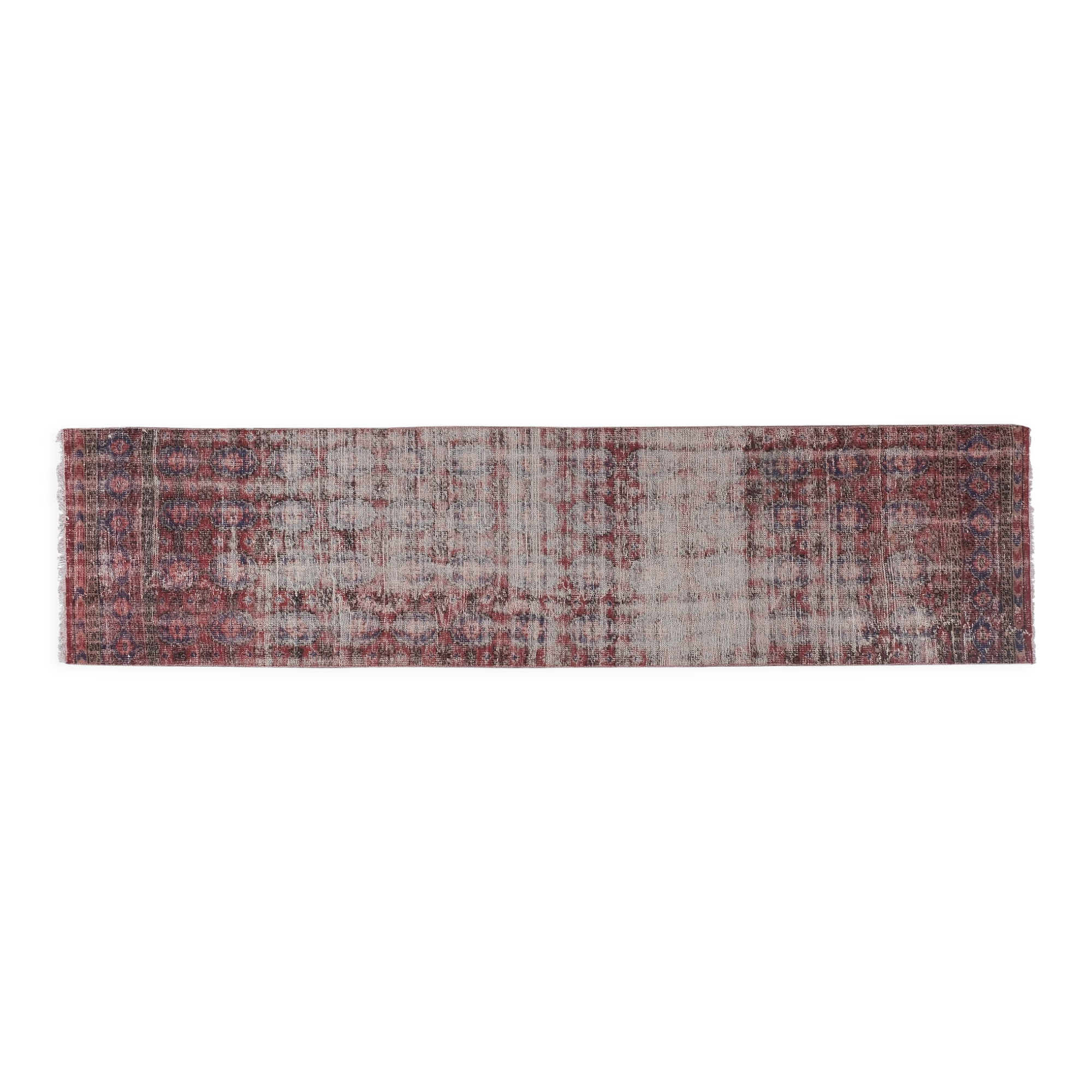 Vintage Turkish rug from Oushak, hand-woven 80x327 cm
