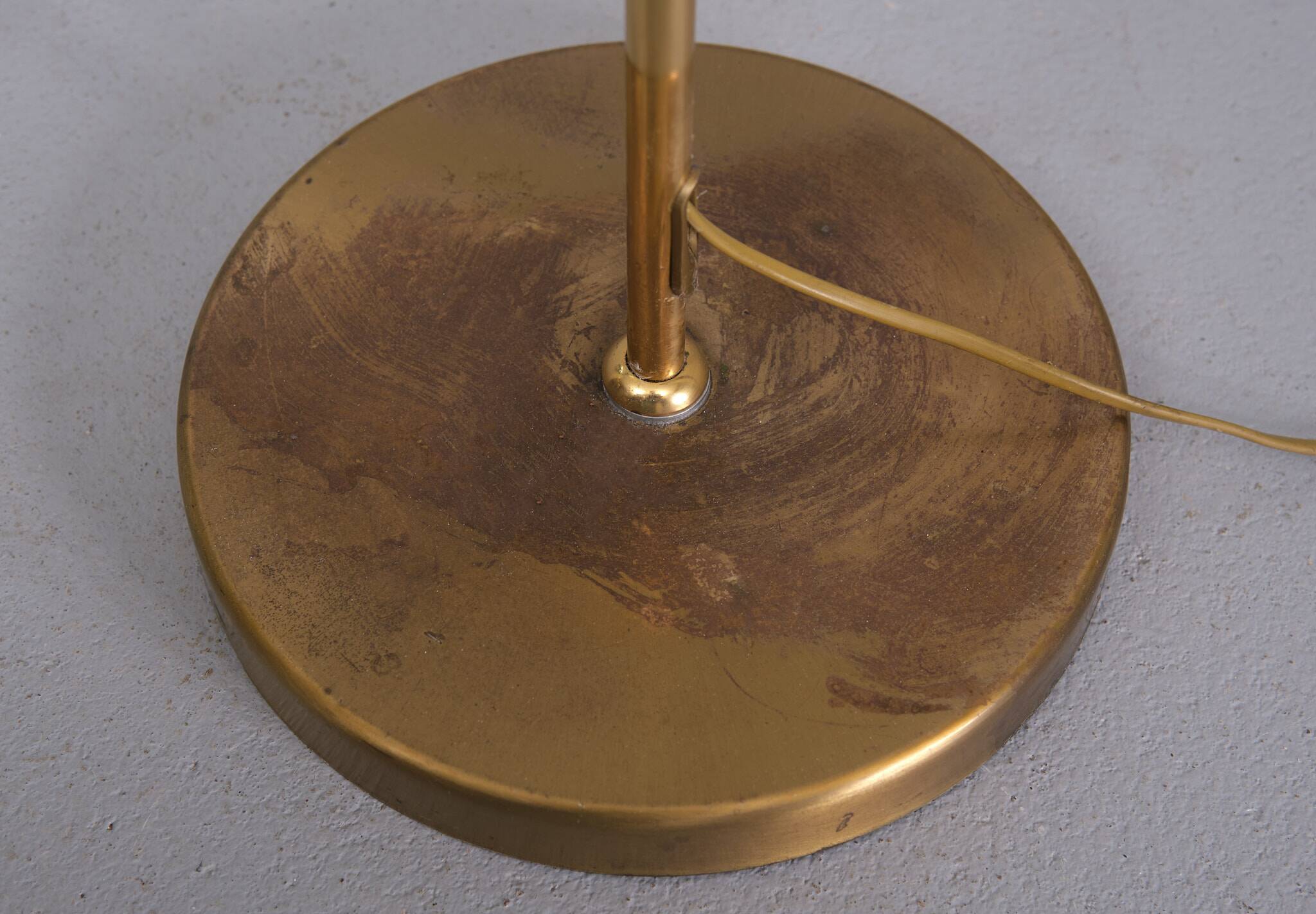 Herda Brass swing arm floor lamp 1980s